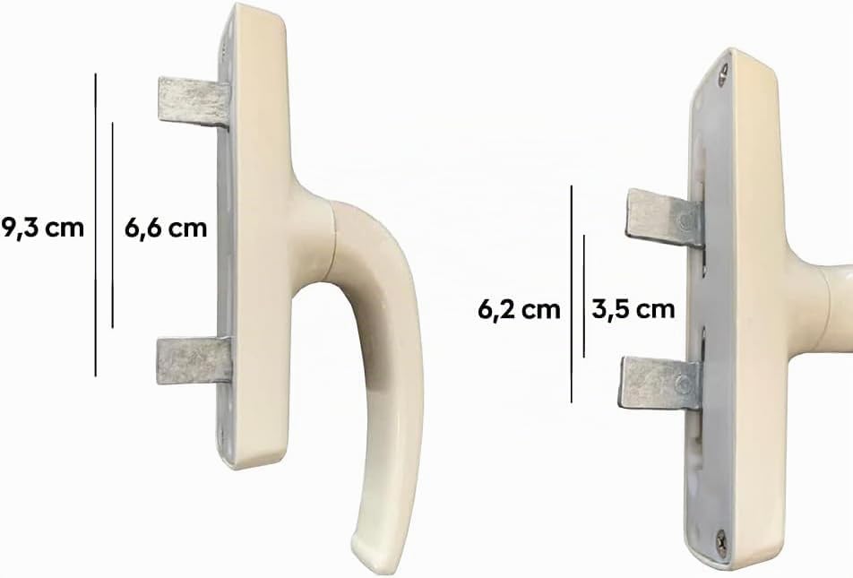 DACAN PROTECTION Cremonese per Interno in Alluminio Verniciato – Maniglia Moderna per Finestre – Forma Rettangolare o a L – Resistente e Facile da Montare