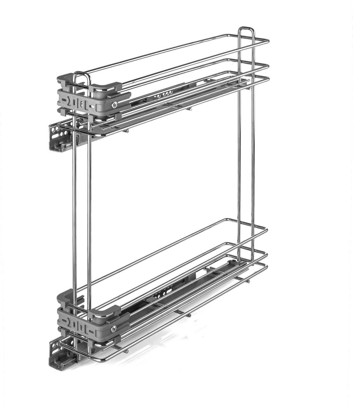 DACAN PROTECTION Carrello cestello portabottiglie Estraibile per Mobile di Cucina in Acciaio Cromato - Base mobile - Sistema Ammortizzato Soft - Close