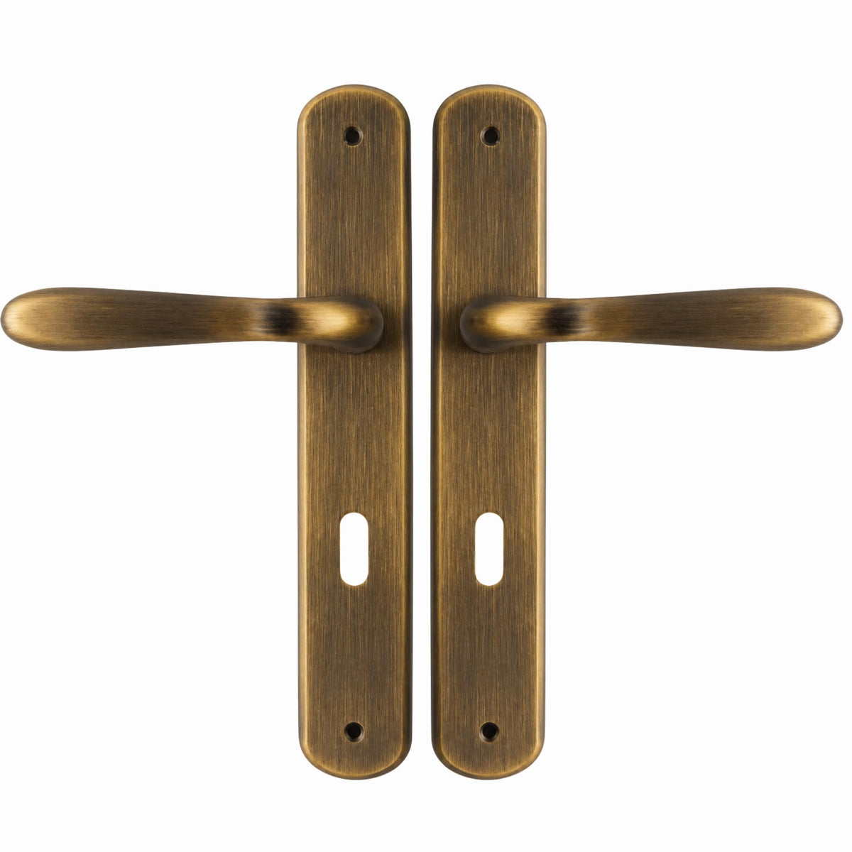 DACAN PROTECTION Maniglie Porte Interne con Placca in Zama 90 mm, Coppia Maniglia Porta Interna Design Moderno, Set Completo per Porte Legno, Installazione Facile
