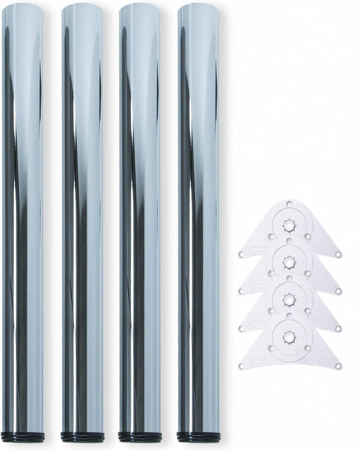 DACAN PROTECTION Kit Gambe regolabili per tavolo Ø60x710mm, set da 4 piedi per tavolo in acciaio altezza regolabile 710-730mm