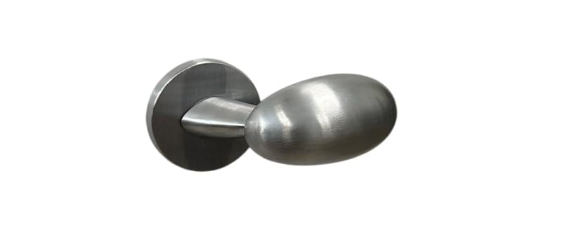 DACAN PROTECTION Maniglia serie Vesuvio con rosetta 50 mm in ottone – Design classico Made in Italy per porte interne - CROMO SATINATO - 1 coppia