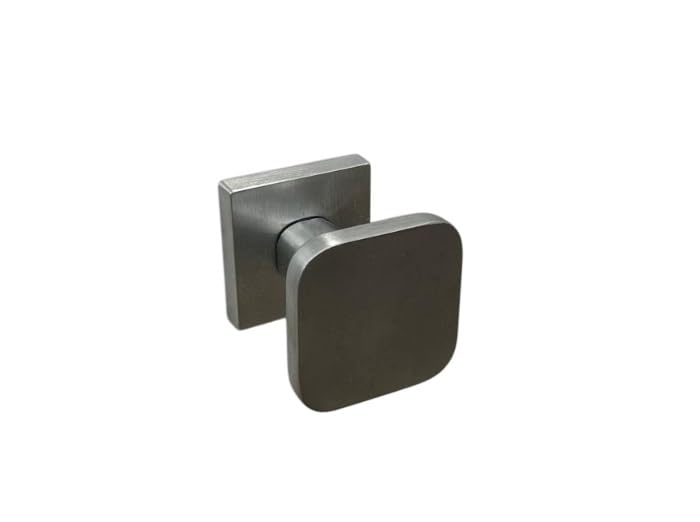 DACAN PROTECTION Pomolo per Porta Serie Miano Cromo Satinato – Maniglia Quadrata 55x55 mm Design Moderno – Accessorio per Porte Interne in Metallo Resistente – Finitura Opaca Elegante - 1 coppia