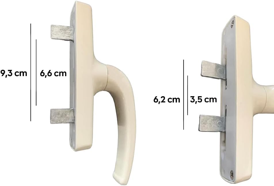 DACAN PROTECTION Cremonese per Interno in Alluminio Verniciato – Maniglia Moderna per Finestre – Forma Rettangolare o a L – Resistente e Facile da Montare