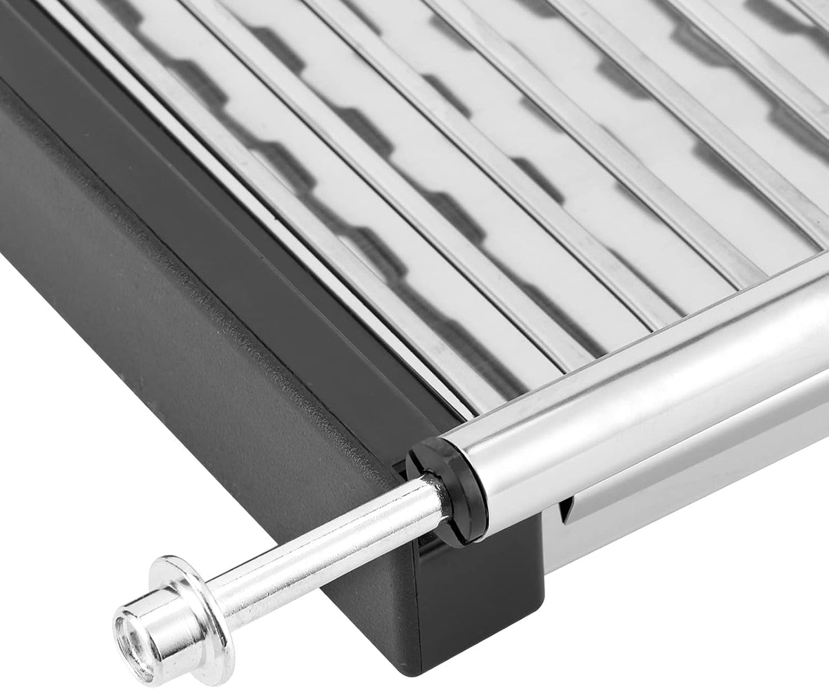 DACAN PROTECTION SCOLAPIATTI in acciaio inox 18/10 con vaschetta e portabicchieri 86 cm per pensile da 90 cm, griglia portapiatti, Elegante e Funzionale - Made in Italy
