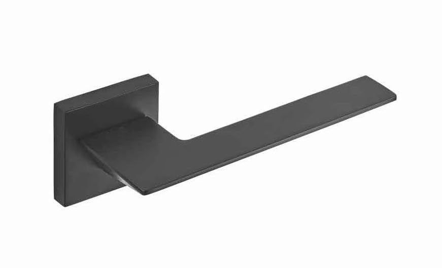 DACAN PROTECTION Maniglia porta interna Serie Toledo con rosetta 50 – maniglia moderna per porte eleganti - nero - 1 coppia