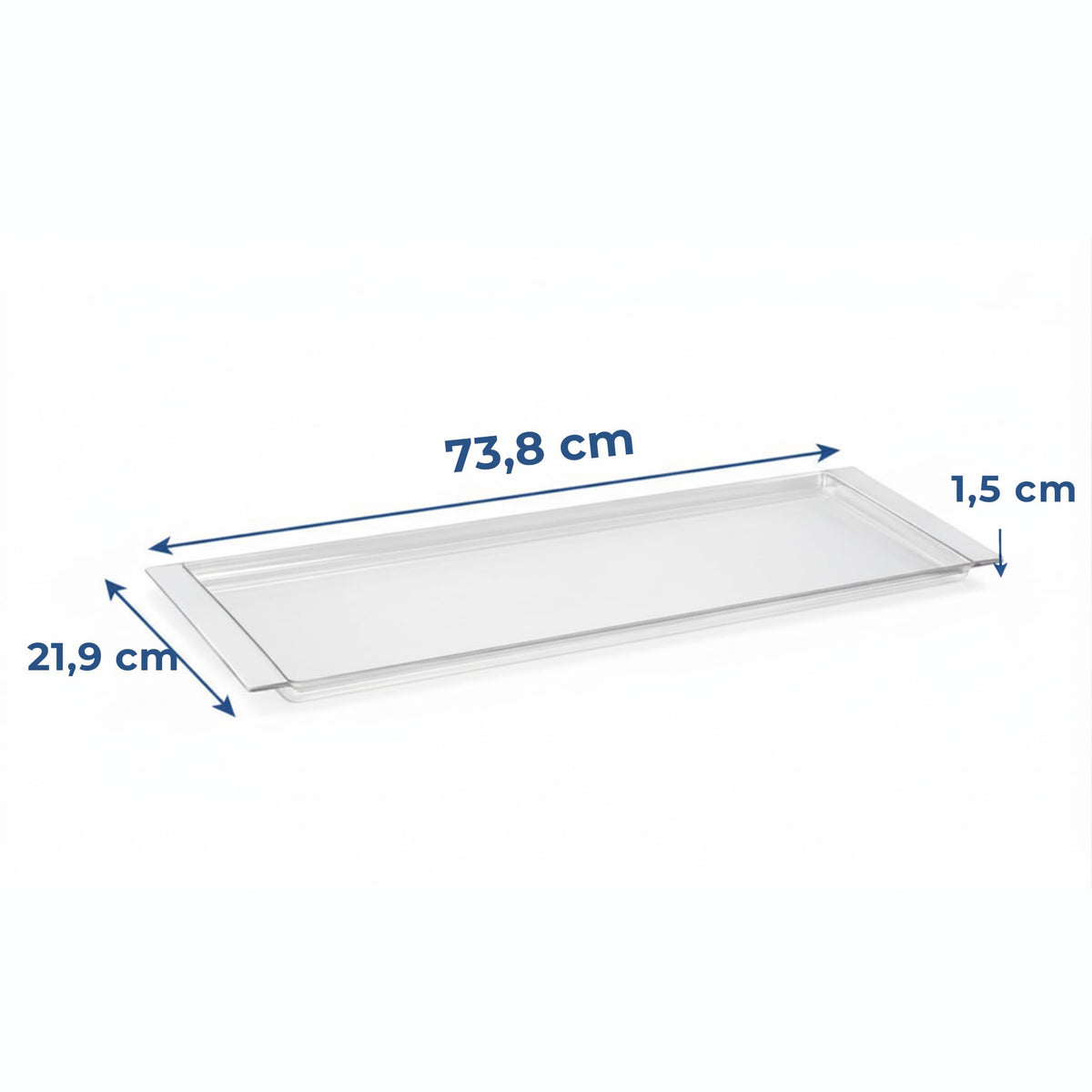 VI.TEL. Vaschetta Raccogli Gocce Plastica per Scolapiatti Incasso Pensili Cucina - Vassoio Sgocciolatoio 83,8 x 24 x 1,5 cm - Made in Italy