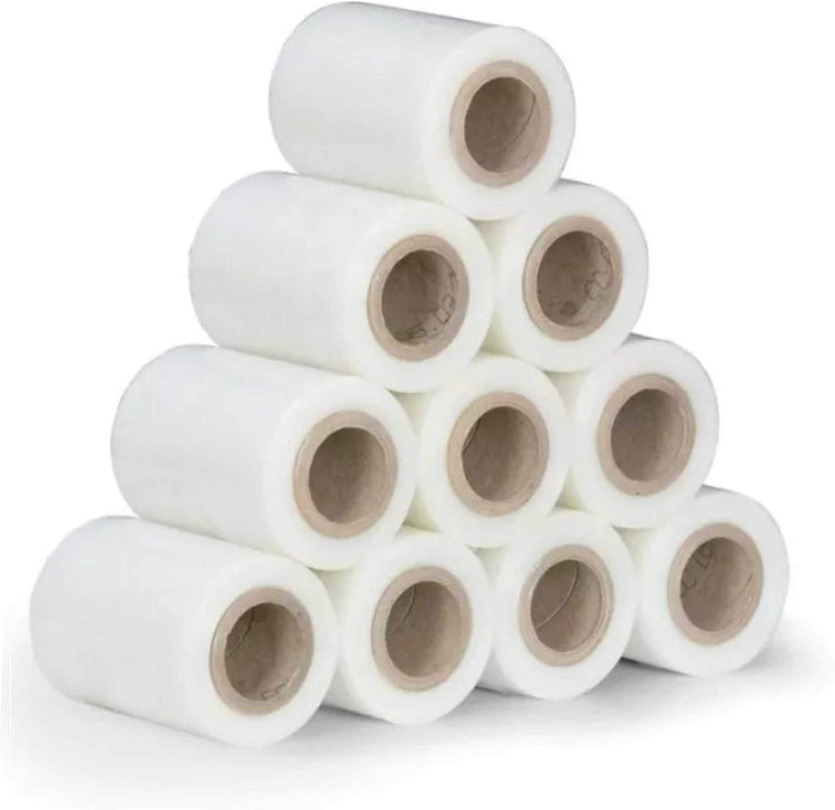 Film Estensibile per Imballaggio - Alta Resistenza e Massima Protezione - trasparente in rotoli per imballaggi manuali - 10 mini rotoli altezza