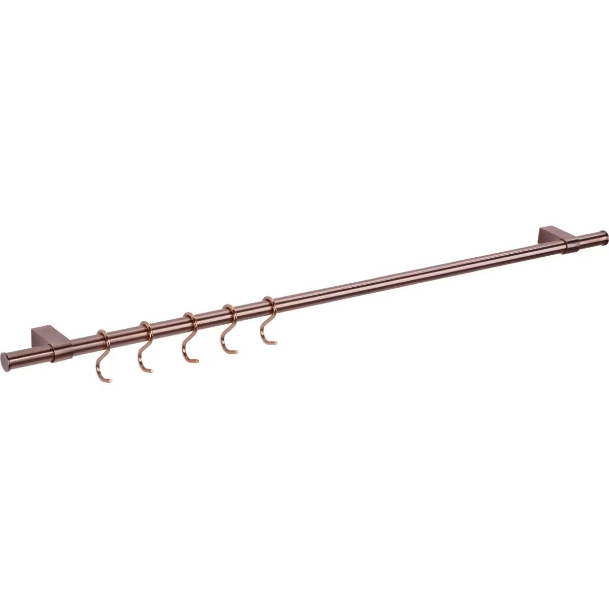 VI.TEL. Tubo porta utensili da cucina sotto pensile, 90 cm, con ganci, barra portautensili, da appendere, appendino utensili cucina - Made in Italy
