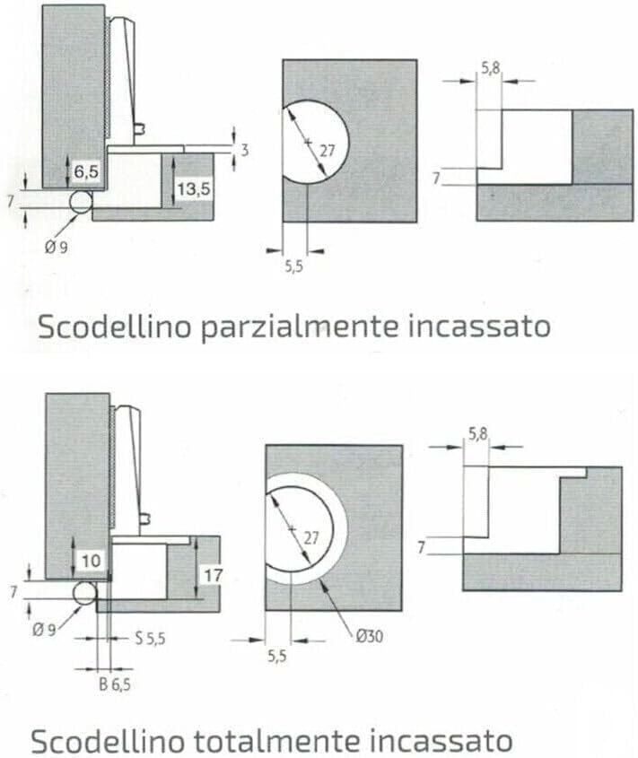 Cerniere per Mobili Antichi Cerniera per Ante in Battuta Arte Povera stile antico completa di basetta, Finitura bronzata scodellino 27