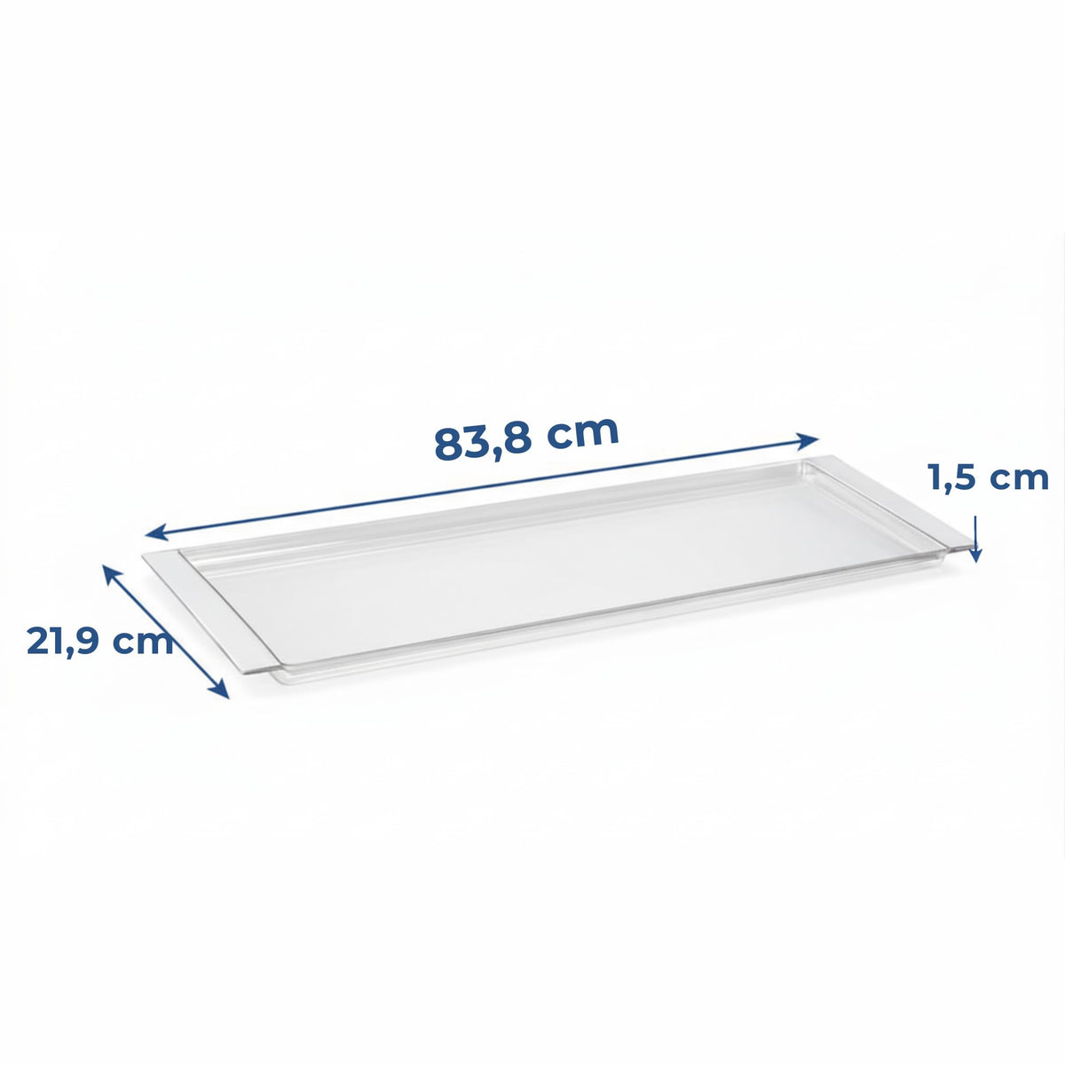 VI.TEL. Vaschetta Raccogli Gocce Plastica per Scolapiatti Incasso Pensili Cucina - Vassoio Sgocciolatoio 83,8 x 24 x 1,5 cm - Made in Italy