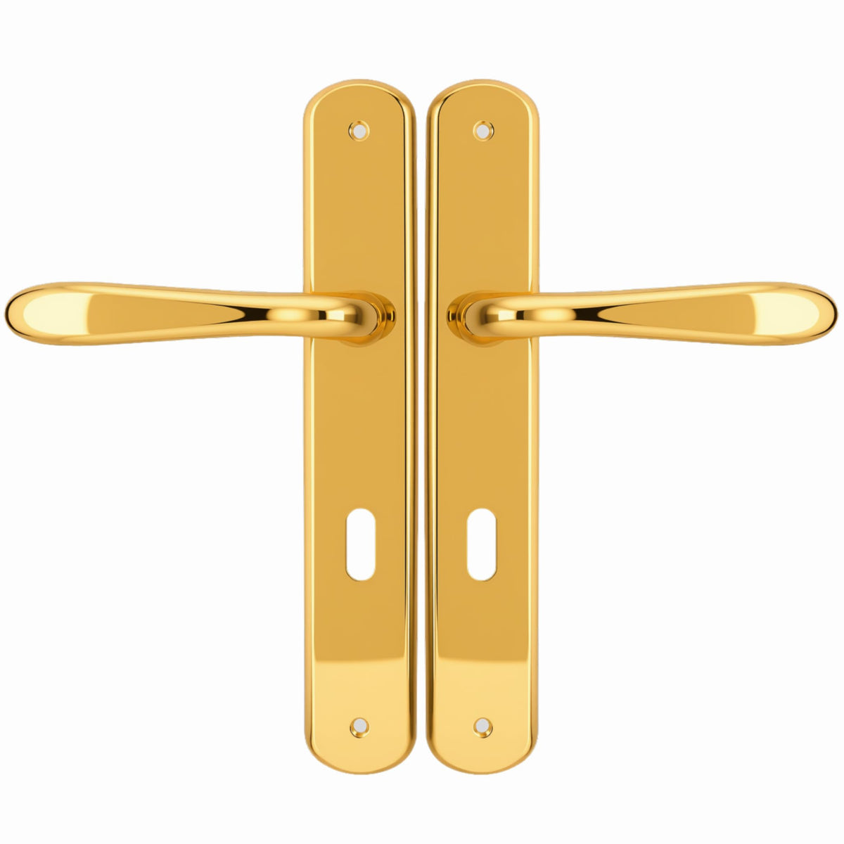 DACAN PROTECTION Maniglie Porte Interne con Placca in Zama 70 mm, Coppia Maniglia Porta Interna Design Moderno, Set Completo per Porte Legno, Installazione Facile