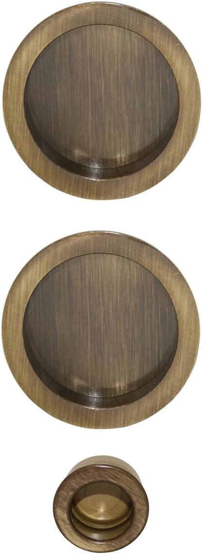 Kit Serratura per Porta Scorrevole – Rosetta Tonda Cieca in Zama, Maniglia Senza Serratura, Design Moderno e Funzionale