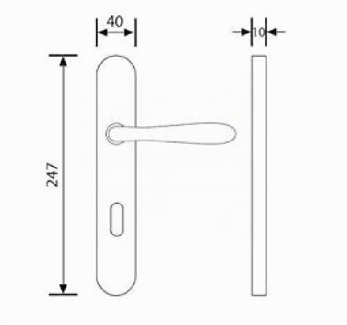 Coppia Maniglie Ottone Lucido Verniciato Con Placca 70mm Per Porte Interne -iaiadistribuzione
