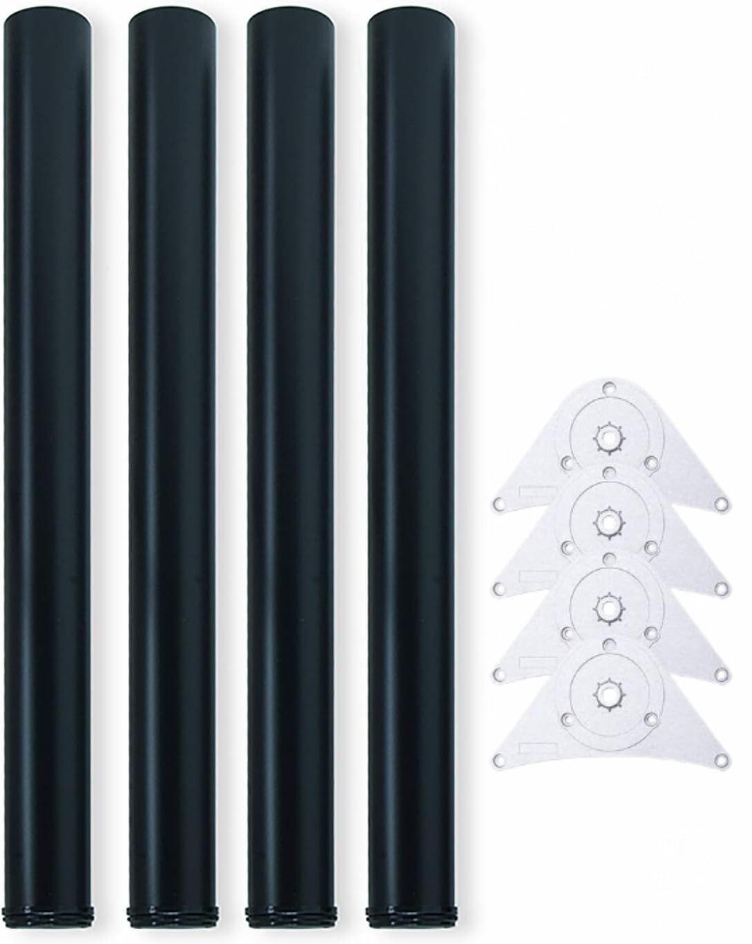 DACAN PROTECTION Kit Gambe regolabili per tavolo Ø60x710mm, set da 4 piedi per tavolo in acciaio altezza regolabile 710-730mm