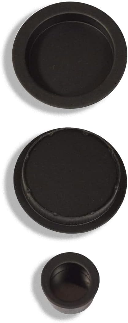 Kit Serratura per Porta Scorrevole – Rosetta Tonda Cieca in Zama, Maniglia Senza Serratura, Design Moderno e Funzionale