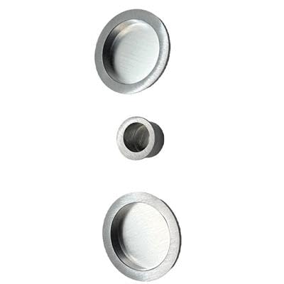 Kit Serratura per Porta Scorrevole – Rosetta Tonda Cieca in Zama, Maniglia Senza Serratura, Design Moderno e Funzionale