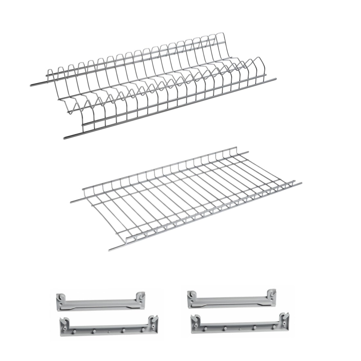 DACAN PROTECTION Scolapiatti per pensile da incasso in Cromo Protetto - 86 cm - kit sostituzione Completo di supporti laterali - antiruggine