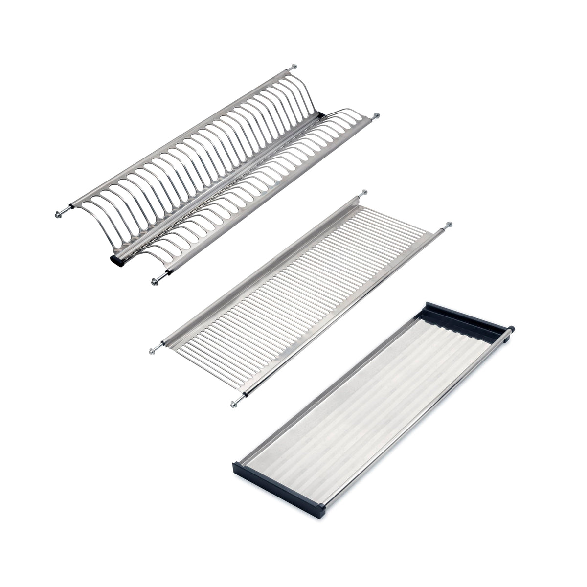 DACAN PROTECTION Scolapiatti Drynox pensile per piatti e bicchieri, per mobile di lunghezza 90cm (835mm e 885mm), lunghezza 80cm (735mm e 785mm), lunghezza 60cm (535mm e 585mm) finitura cromata, Acciaio
