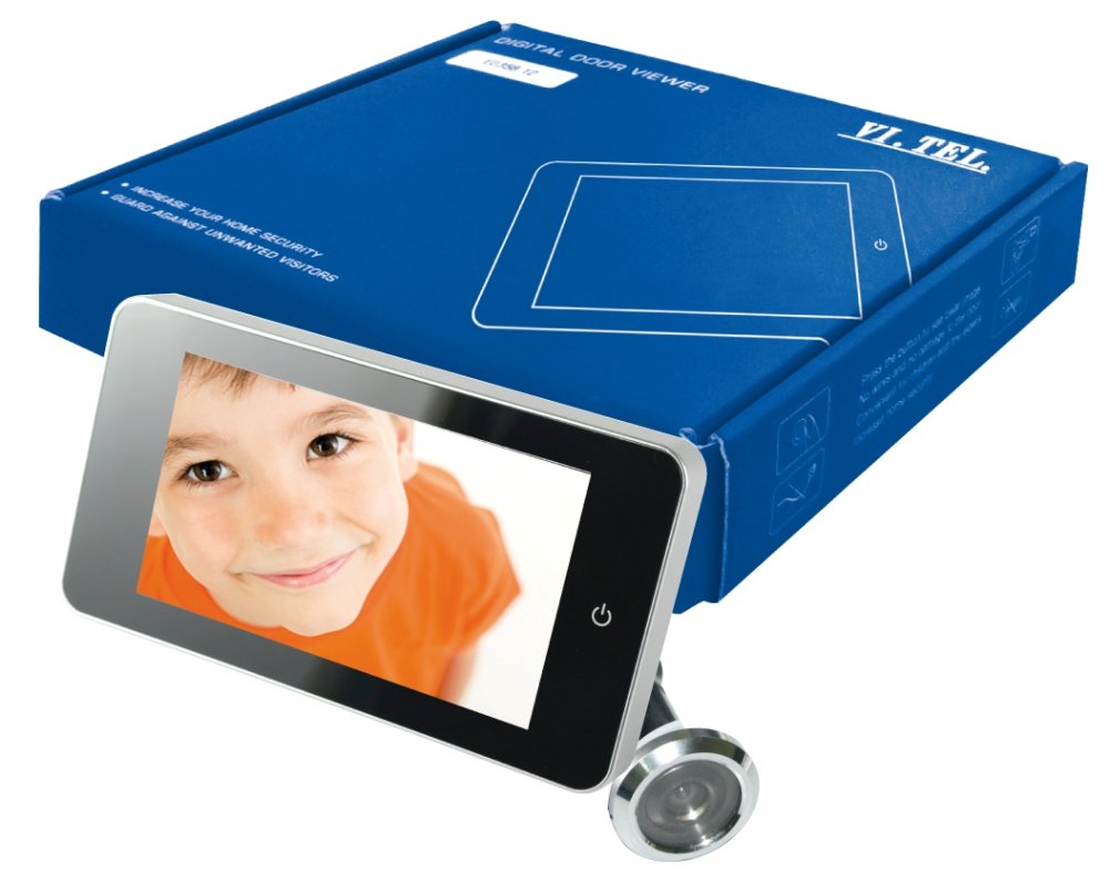VI.TEL. E0378 12 Spioncino Digitale 4.0", Argento