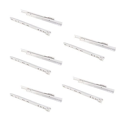 DACAN PROTECTION Set di 5 paia di binari di scorrimento, con rotelline, per cassetto, in alluminio