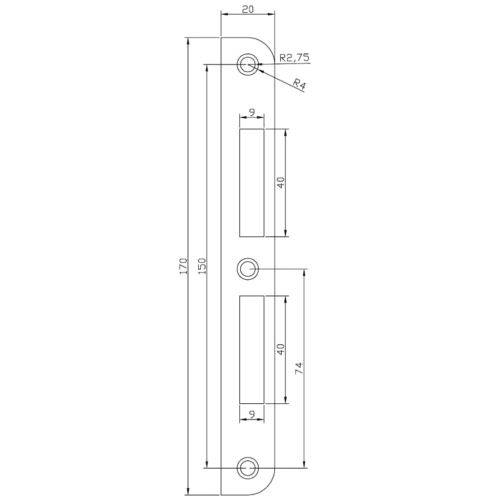 Contropiastra a bordo tondo (E0260G)