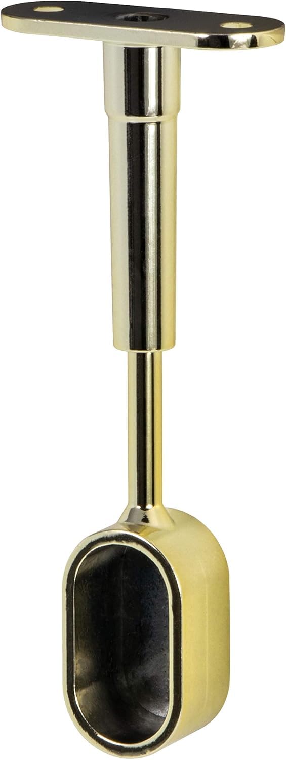 Supporti Laterale per Aste Armadio 30x15 mm, Oro, 2 Pezzi