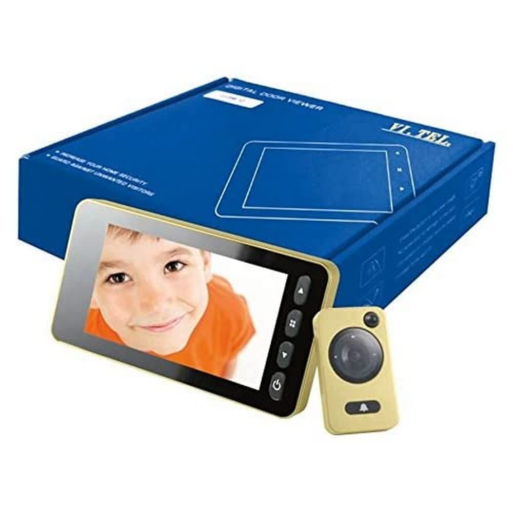 VI.TEL. E0393 40 Spioncino Digitale 4.3" con Sensore di Movimento, Oro