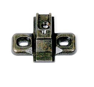 Basetta di Montaggio per Cerniera Mobili, Finitura Antichizzata, 37 x 32 mm
