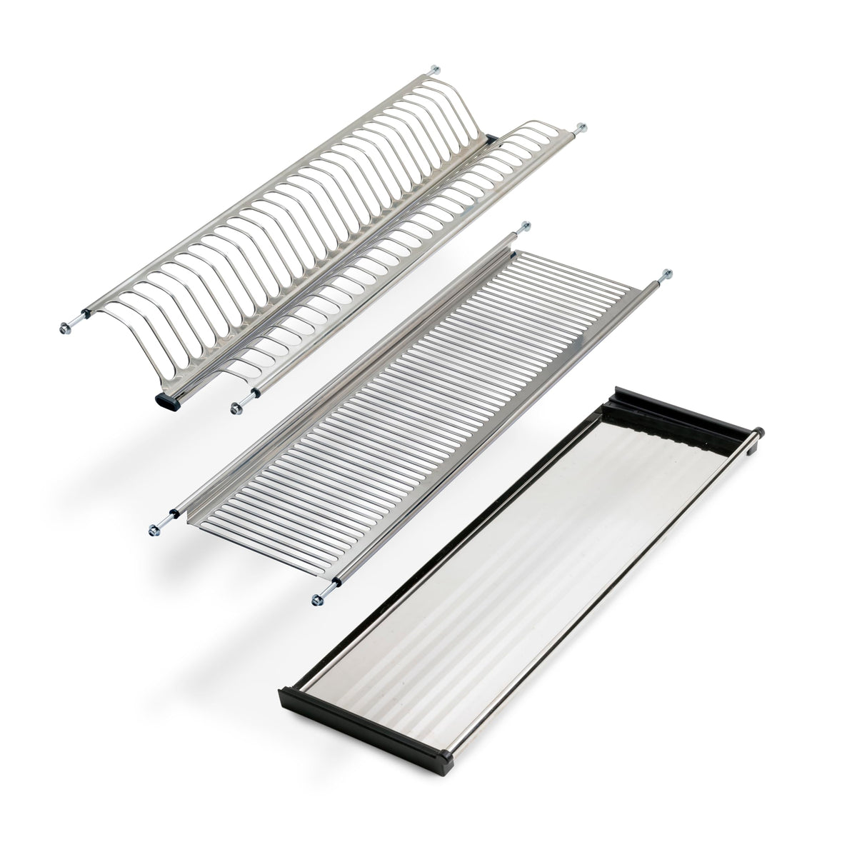 DACAN PROTECTION Scolapiatti Drynox pensile per piatti e bicchieri, per mobile di lunghezza 90cm (835mm e 885mm), lunghezza 80cm (735mm e 785mm), lunghezza 60cm (535mm e 585mm) finitura cromata, Acciaio