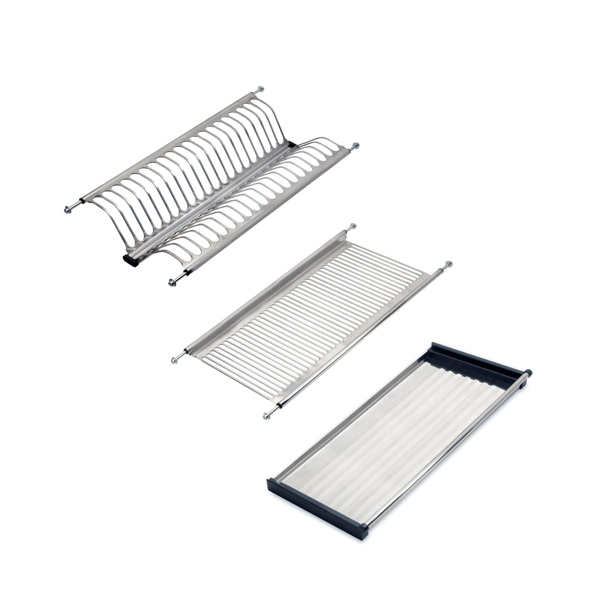 DACAN PROTECTION Scolapiatti Drynox pensile per piatti e bicchieri, per mobile di lunghezza 90cm (835mm e 885mm), lunghezza 80cm (735mm e 785mm), lunghezza 60cm (535mm e 585mm) finitura cromata, Acciaio