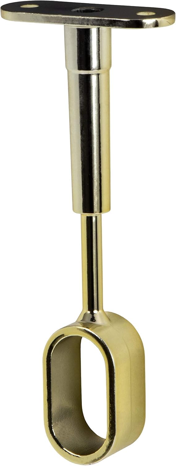 Supporti Centrali per Aste Armadio 30x15 mm – Reggitubo ovale Regolabile in Metallo per Asta Appendiabiti – Stabilizza e Rinforza Tubi da Armadio – 2 Pezzi foro passante