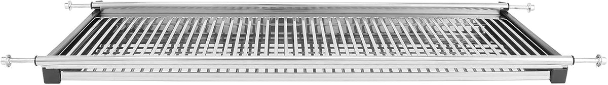 DACAN PROTECTION SCOLAPIATTI in acciaio inox18/10 con vaschetta e portabicchieri 56 cm per pensile da 60 cm, griglia portapiatti, Elegante e Funzionale - Made in Italy