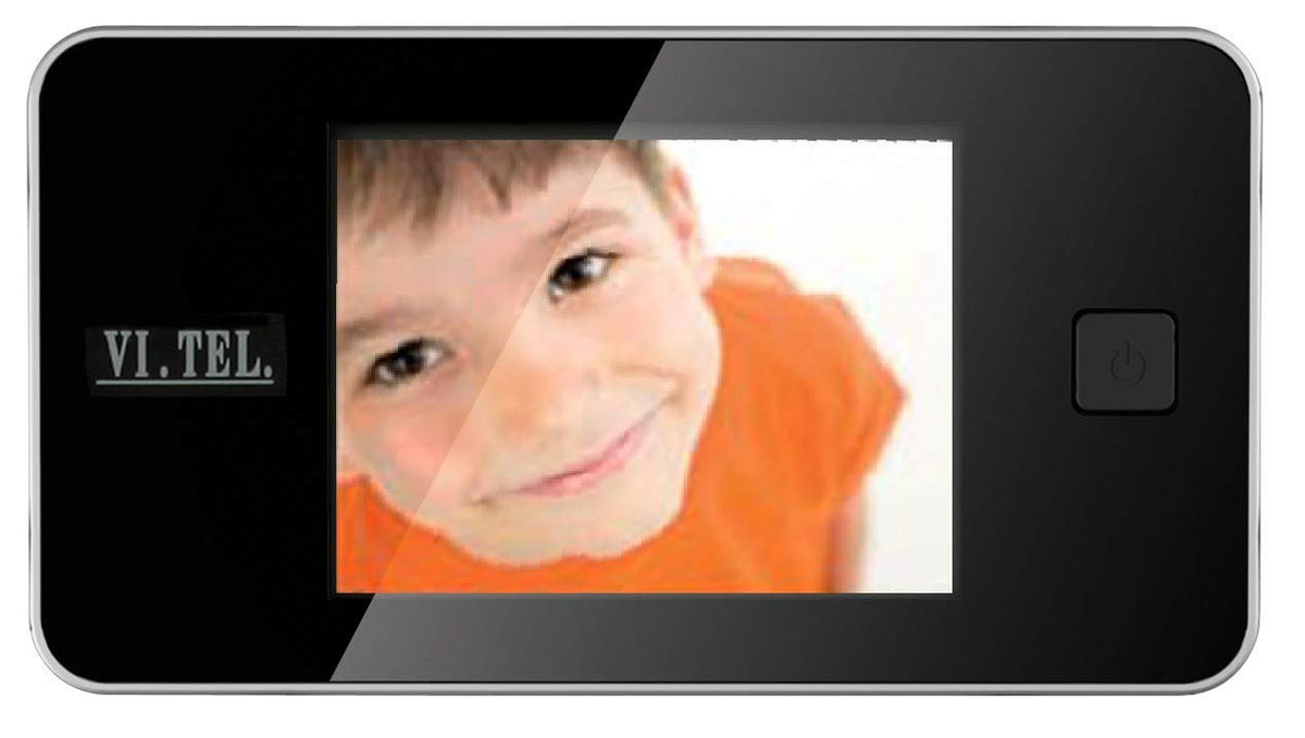 VISORE SPIONCINO TELECAMERA CROMO SATINATO DISPLAY DIGITALE PER PORTA SCHERMO LCD