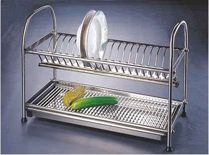 DACAN PROTECTION Scolapiatti a Libera Installazione in Acciaio Inox - 80 cm, Design Elegante e Robusto per Ogni Cucina