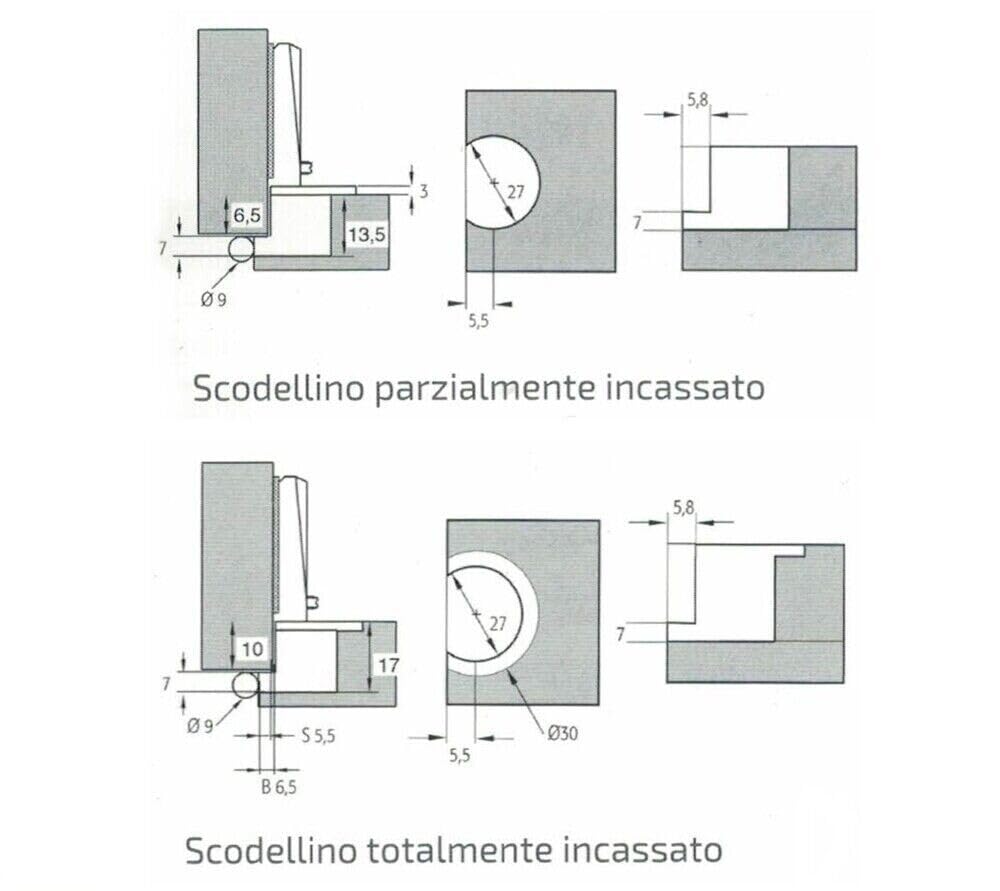 Cerniere per Mobili Antichi Cerniera per Ante in Battuta Arte Povera colore dorata ottonata