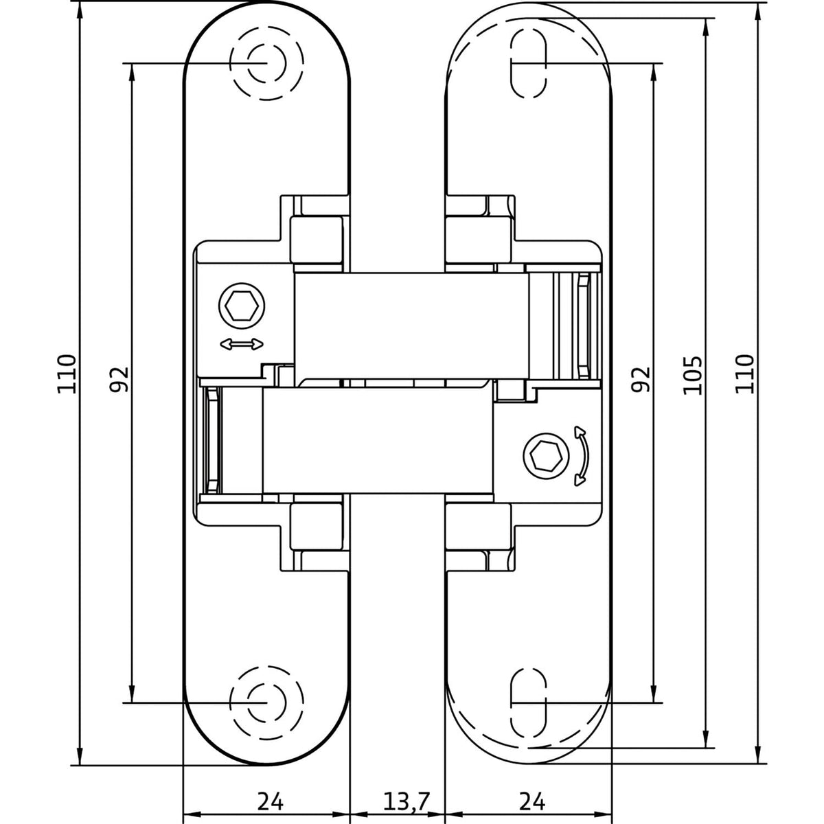 Cinghia per porta nascosta A0277