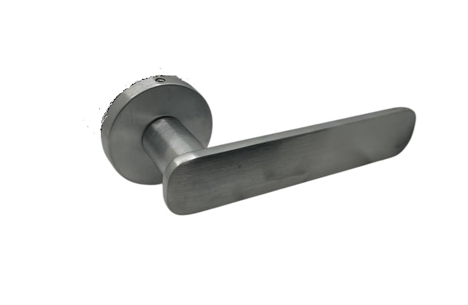 DACAN PROTECTION Maniglia per porta serie Caracciolo con rosetta Ø 50 mm – Finitura cromo satinato, design moderno, ideale per interni - 1 coppia