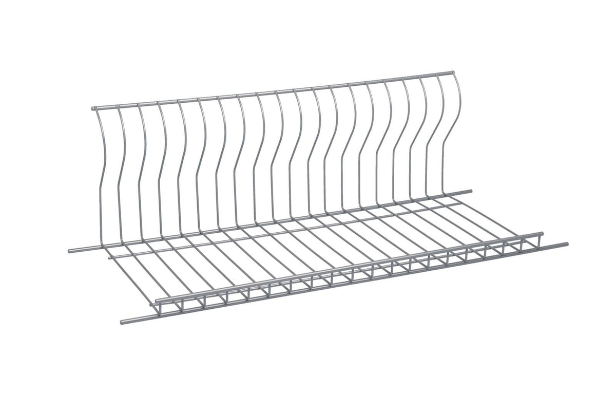 Scolapiatti in Cromo Protetto con Griglia Verticale - 76 cm, Alta Qualità, Ideale per Pensili da Cucina da 80 cm. Antiruggine, perfetta sostituzione, comprende portabicchieri e vaschetta